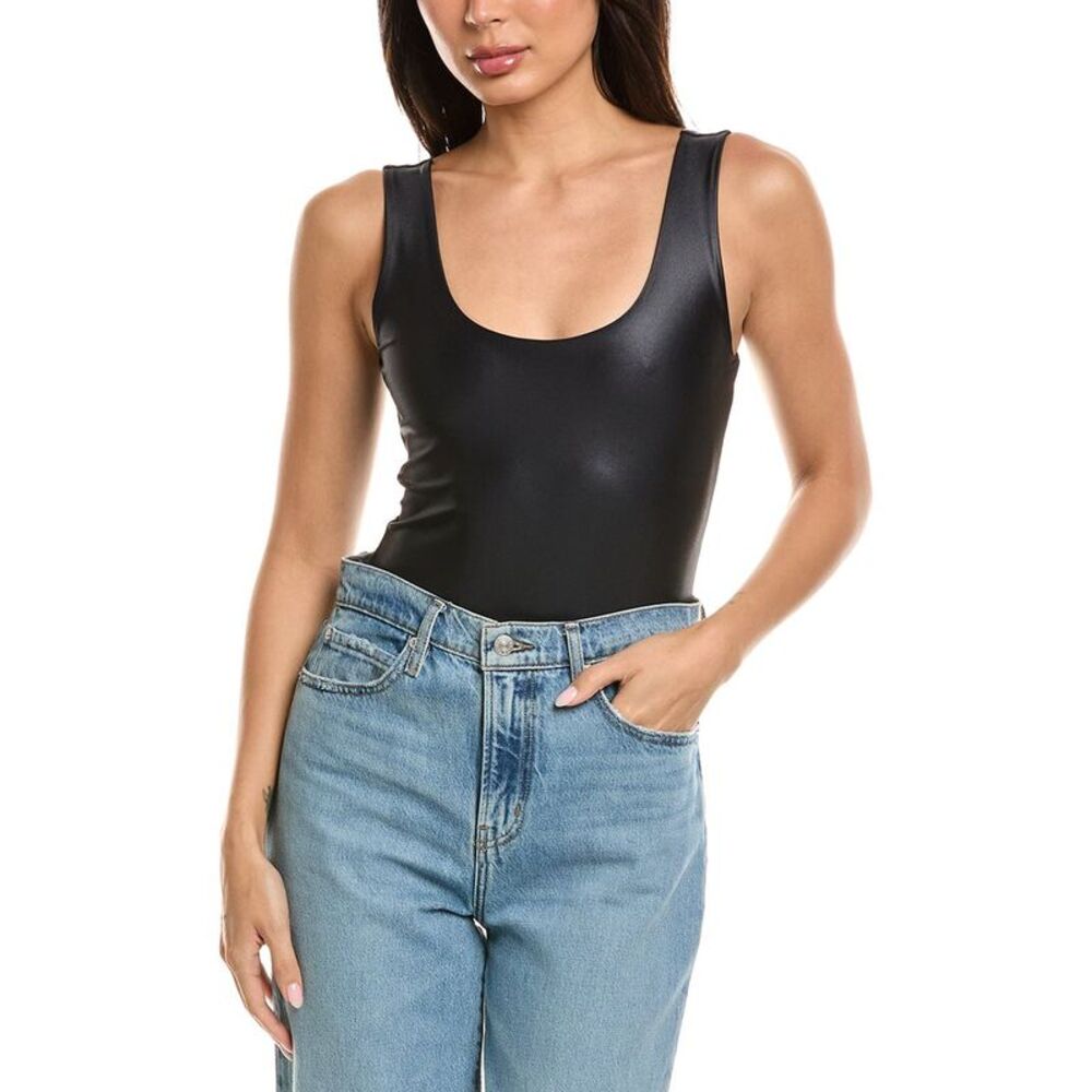 Commando® Womens Commando Matte Metallic High Cut Bodysuit, Red